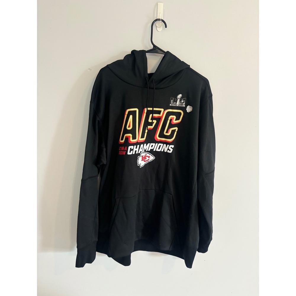 Nike Chiefs AFC Champions Hoodie Super Bowl Sweatshirt‎ XXL